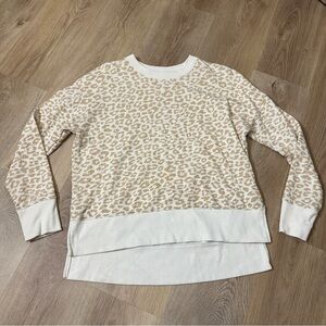 Time and Tru Tan Leopard Sweatshirt size M